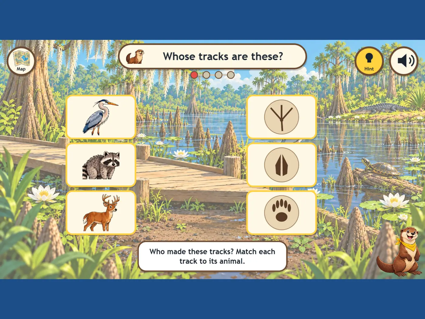 KampKid Sprout mode matching activity with a camping scene